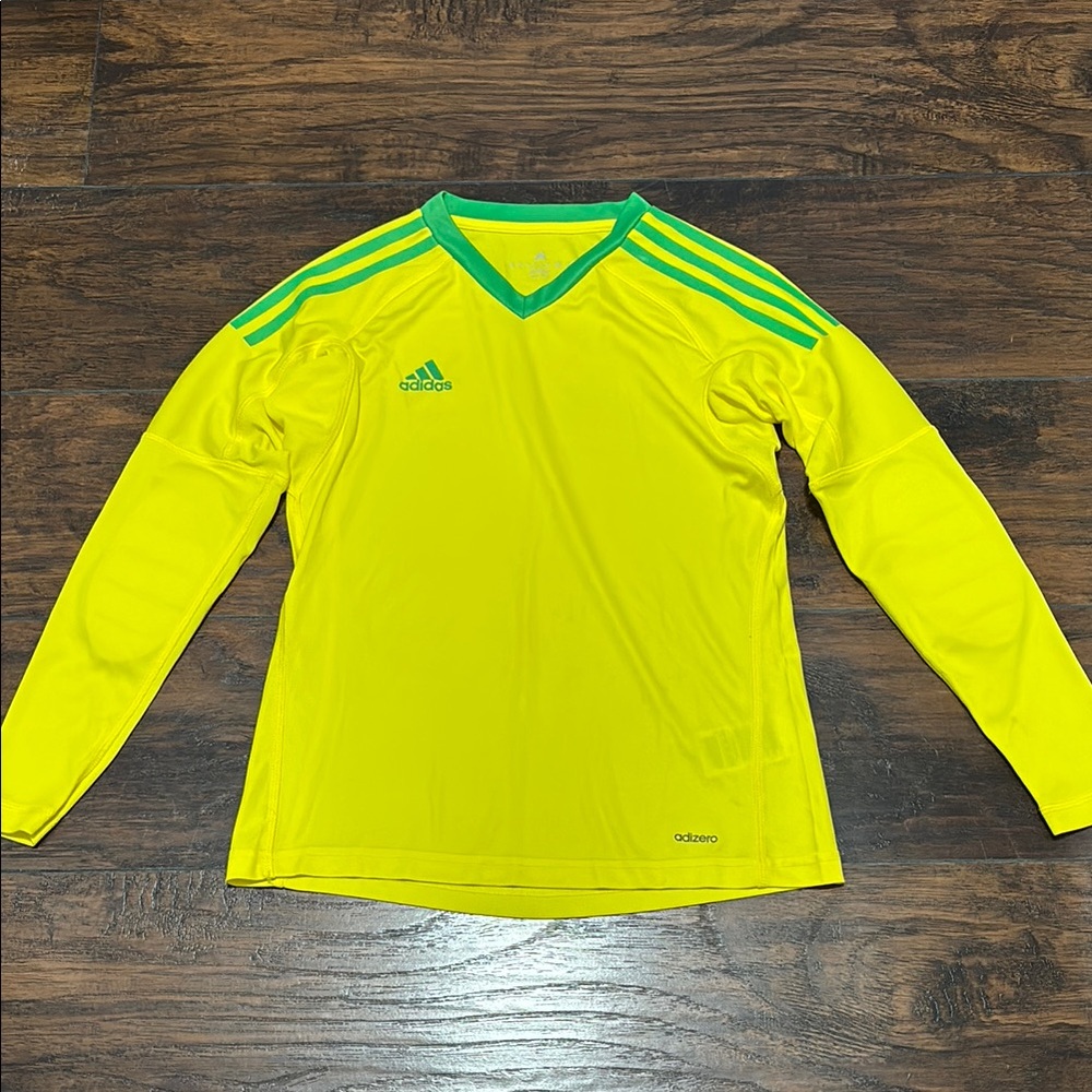 Soccer Goalkeeper goal keeper goalie Adidas Revigo Yellow & Green Shirt